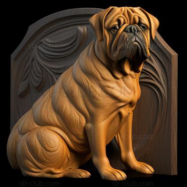 3D model st Bullmastiff dog (STL)